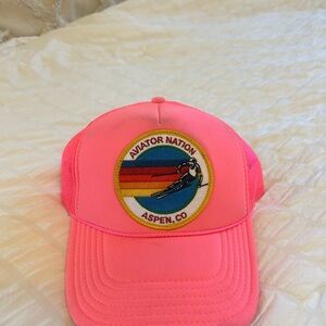 Aviator Nation Neon Pink Cap with Retro Patch